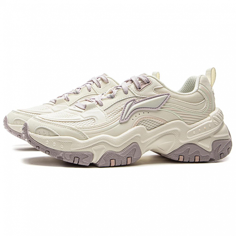 LiNing Brown Sugar Slip Resistant, Abrasion Resistant, Breathable Low top Casual Shoes Women's Ecru Gray купить в интернет-магазине Yoocart с быстрой доставкой по России.
