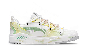 LiNing Yuan Chu Slip Resistant, Abrasion Resistant, Breathable Low top Skateboard Shoes Men's Yellow Green 1 4329956