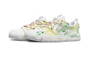 LiNing Yuan Chu Slip Resistant, Abrasion Resistant, Breathable Low top Skateboard Shoes Men's Yellow Green 2 4329957