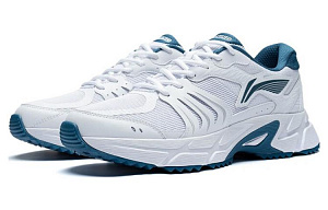 LiNing Pick Up The Light Abrasion Resistant Breathable Low top Running Shoes Men's White Blue 2 4329993