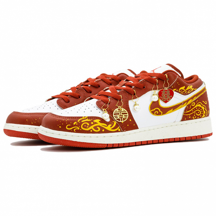 Jordan Air Jordan 1 Xi Yué Low Top Vintage Basketball Shoes Unisex Red купить в интернет-магазине Yoocart с быстрой доставкой по России.