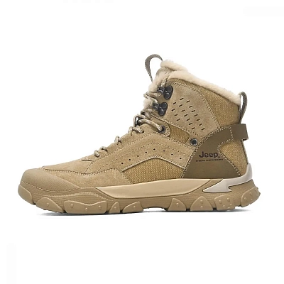 Jeep Short Mid Calf Snow Boots Men's Khaki