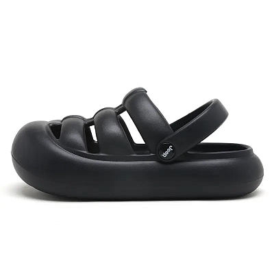 Jeep Wrap toe Slippers Unisex Black