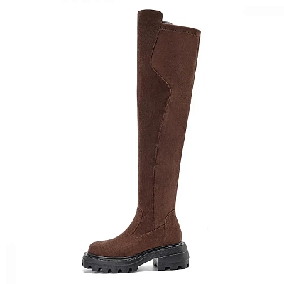 EBLAN Over-the-knee Boots Women's Brown