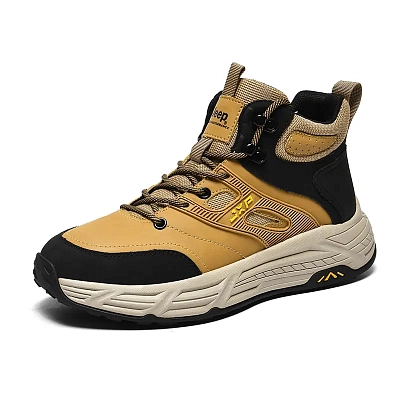 Jeep JEEP Cushioned Wear-Resistant Water-Resistant Mid-Top Outdoor Shoes Men's
