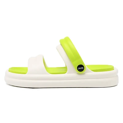 Jeep Beach Sandals Unisex White Green