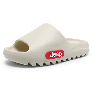 Jeep EVA Shock Absorbers Slide Slippers Unisex Ecru 1 4359620