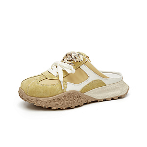 EBLAN Slip Resistant Closed Toe Slippers Women's Yellow 1 4359705