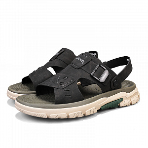 Jeep Beach Sandals Men's Dark Brown/Light Gray 2 4359899
