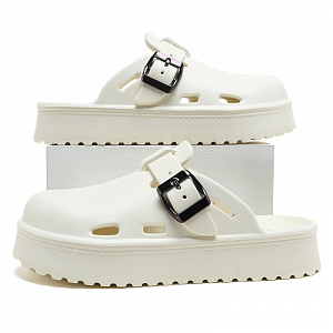 Jeep EVA Closed Toe Slippers Unisex White 3 4359910