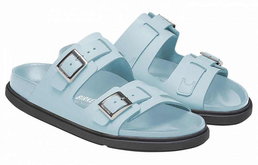 Birkenstock Slide Slippers Women's Mineral Blue Narrow купить в интернет-магазине Yoocart с быстрой доставкой по России.