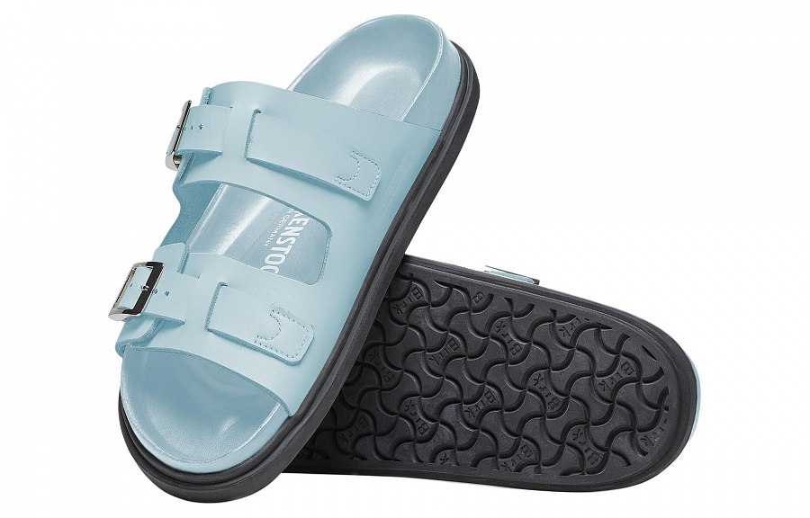 Birkenstock Slide Slippers Women's Mineral Blue Narrow купить в интернет-магазине Yoocart с быстрой доставкой по России.