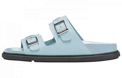 Birkenstock Slide Slippers Women's Mineral Blue Narrow