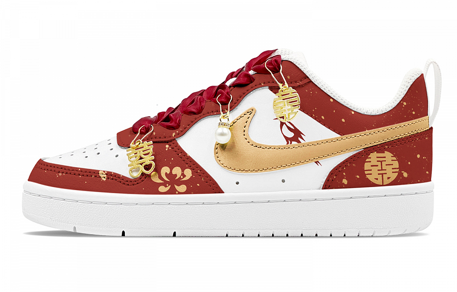 Nike Court Borough Skateboard Shoes Women's Low top Red купить в интернет-магазине Yoocart с быстрой доставкой по России.