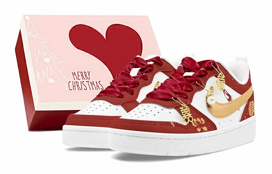 Nike Court Borough Skateboard Shoes Women's Low top Red купить в интернет-магазине Yoocart с быстрой доставкой по России.