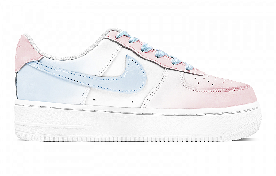 Nike Air Force 1 Air Force 1, Couple's Abrasion Resistant Low top Skateboard Shoes Women's Blue Pink купить в интернет-магазине Yoocart с быстрой доставкой по России.