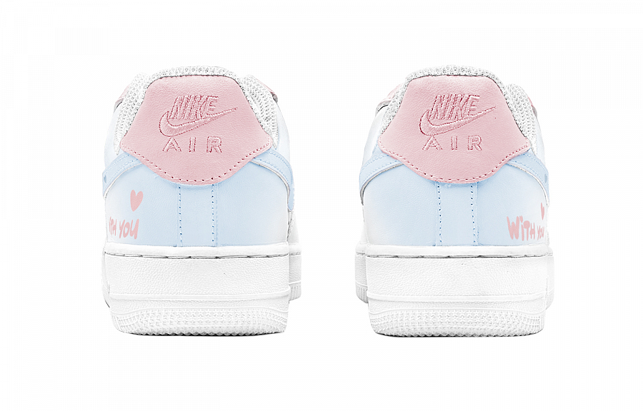 Nike Air Force 1 Air Force 1, Couple's Abrasion Resistant Low top Skateboard Shoes Women's Blue Pink купить в интернет-магазине Yoocart с быстрой доставкой по России.