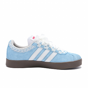 Adidas Neo VL Court 2.0 Thorned Sea Salt Ice Blue Anti Slip Wear Resistant Low Top Skateboard Shoes Unisex White Blue 1 4373582