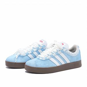 Adidas Neo VL Court 2.0 Thorned Sea Salt Ice Blue Anti Slip Wear Resistant Low Top Skateboard Shoes Unisex White Blue 2 4373583