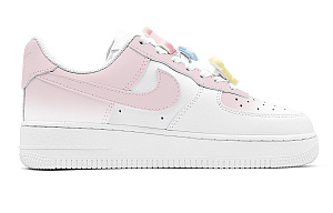 Nike Air Force 1 Low Air Force 1 Slip Resistant Abrasion Resistant Low top Skateboard Shoes Women's White Pink 2 4373595