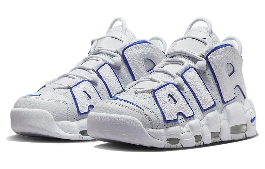 Nike Air More Uptempo Embossed White Royal Blue купить в интернет-магазине Yoocart с быстрой доставкой по России.