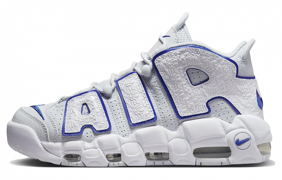 Nike Air More Uptempo Embossed White Royal Blue купить в интернет-магазине Yoocart с быстрой доставкой по России.