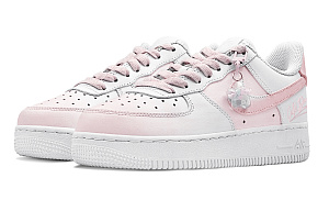 Nike Air Force 1 LE Summer Peach Slip Resistant Abrasion Resistant Low top Skateboard Shoes GS White Pink 3 4387930