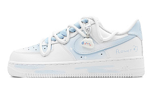 Nike Air Force 1 Low Air Force 1 Slip Resistant Abrasion Resistant Low top Skateboard Shoes Men's White Blue 1 4388410