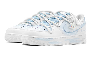 Nike Air Force 1 Low Air Force 1 Slip Resistant Abrasion Resistant Low top Skateboard Shoes Men's White Blue 3 4388412