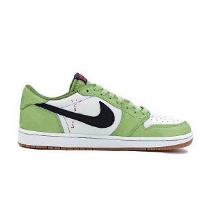 Travis Scott x Jordan Cushioning Anti-Slip And Wear-Resistant Low-Top Vintage Basketball Shoes Women's Green 1 4390766