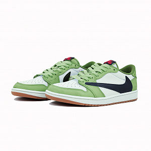 Travis Scott x Jordan Cushioning Anti-Slip And Wear-Resistant Low-Top Vintage Basketball Shoes Women's Green 2 4390767