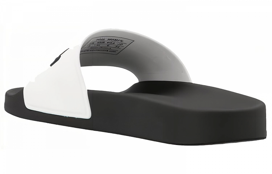 Balenciaga Pool Slides Logo White Black Women's купить в интернет-магазине Yoocart с быстрой доставкой по России.