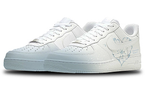 Nike Air Force 1 Coverage Anti-Slip And Wear-Resistant Balance Lightweight Low-Top Skateboard Shoes Unisex Blue White 2 4397584