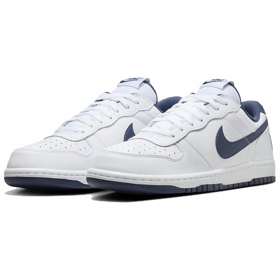 Nike Big Nike Low White/Midnight Navy купить в интернет-магазине Yoocart с быстрой доставкой по России.