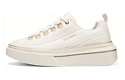 Skechers Cushioning Wear-Resistant Low-Top Skateboard Shoes Women's Natural Gold