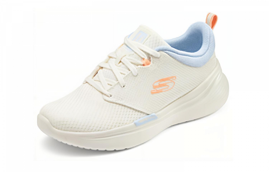 Skechers Vapor Foam Abrasion Resistant Low top Running Shoes Women's White Blue Orange купить в интернет-магазине Yoocart с быстрой доставкой по России.