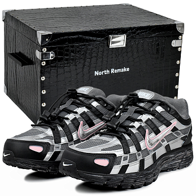 Nike P 6000 Slip Resistant Low top Running Shoes Women's Black Pink