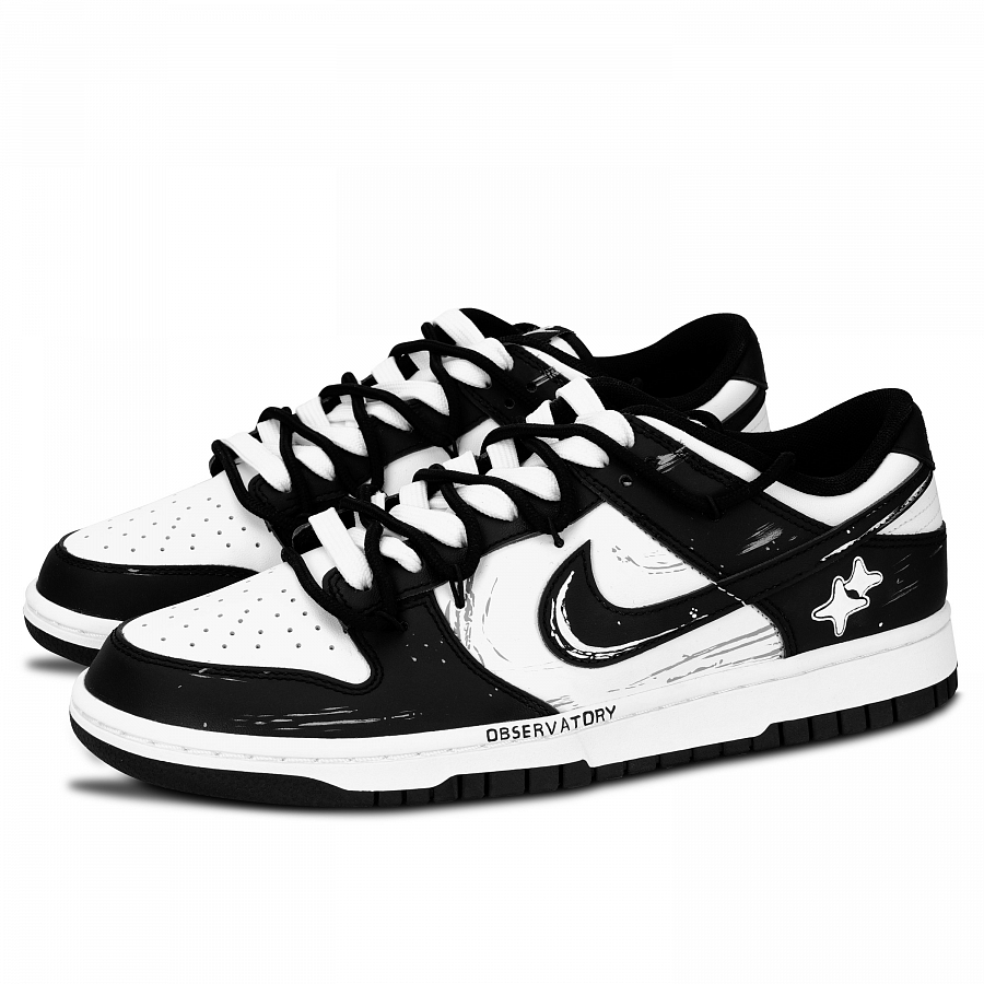 Nike Dunk Black White, Racing Black Shoe Box Abrasion Resistant Low top Skateboard Shoes Unisex Black купить в интернет-магазине Yoocart с быстрой доставкой по России.