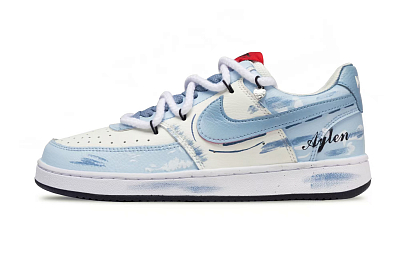 Nike Court Vision 1 The Enigma Of Teamfight Tactics Low top Skateboard Shoes Men's Blue