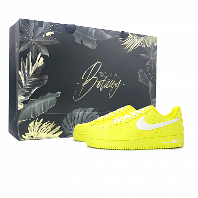 Nike Air Force 1 Cheeses Cheese Slip Resistant Support Height Increasing Low top Skateboard Shoes Unisex Yellow White