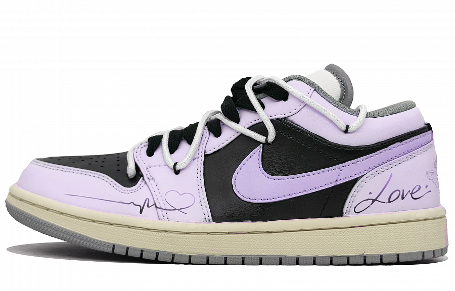 Jordan Air Jordan 1 Cushioning Low top Vintage Basketball Shoes Unisex Romantic Purple купить в интернет-магазине Yoocart с быстрой доставкой по России.