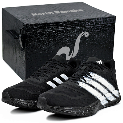 Adidas Duramo 10 Abrasion Resistant Low top Running Shoes Men's Black White