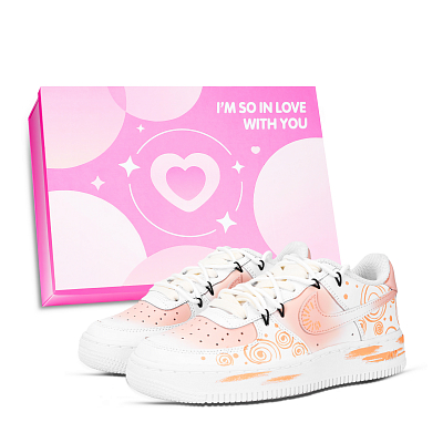 Nike Air Force 1 Cerulean Denim Thermal Abrasion Resistant Low top Skateboard Shoes Unisex White Orange
