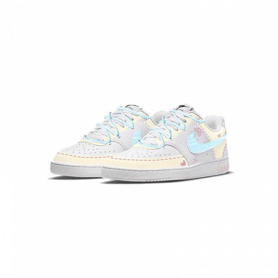 Nike Court Vision 1 Love Journal Abrasion Resistant Slip Resistant Low top Skateboard Shoes Unisex Blue Yellow купить в интернет-магазине Yoocart с быстрой доставкой по России.