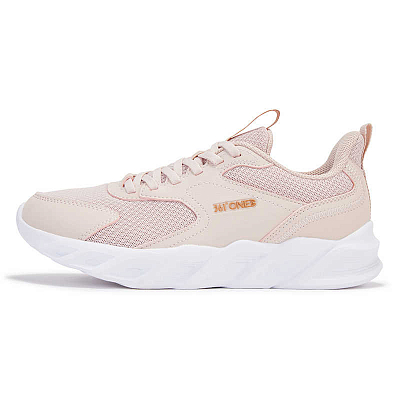 361° Breathable Slip Resistant Coverage Low top Casual Sprint Running Shoes Women's White Pink