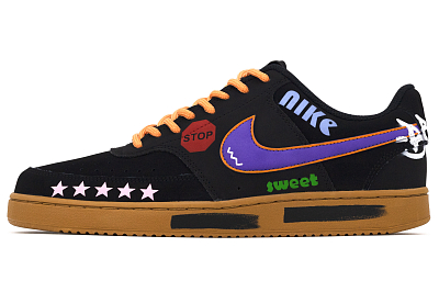 Nike Court Vision 1 Skateboard Shoes Men's Low top Brown