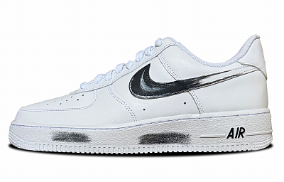 Nike Air Force 1 Balance Abrasion Resistant Slip Resistant Low top Skateboard Shoes Unisex Black White