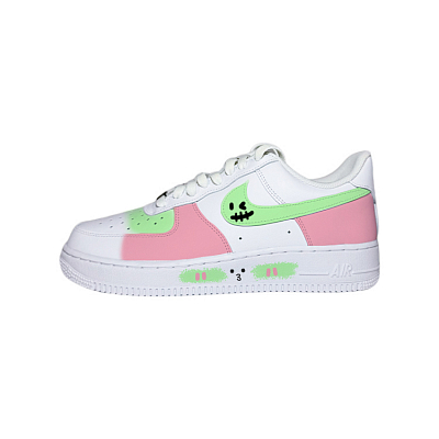 Nike Air Force 1 Watermelon Love Low top Skateboard Shoes Women's Pink White Green