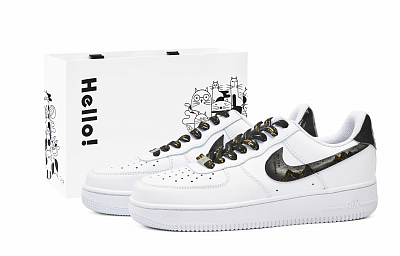 Nike Air Force 1 Low top Skateboard Shoes Unisex White Gray
