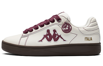 Kappa Back to Back Slip Resistant Abrasion Resistant Low top Skateboard Shoes Unisex White